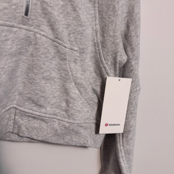 Lululemon OTF Orangetheory Scuba Oversized 1 2 Zip Hoodie     Lt Grey - Picture 3 of 3